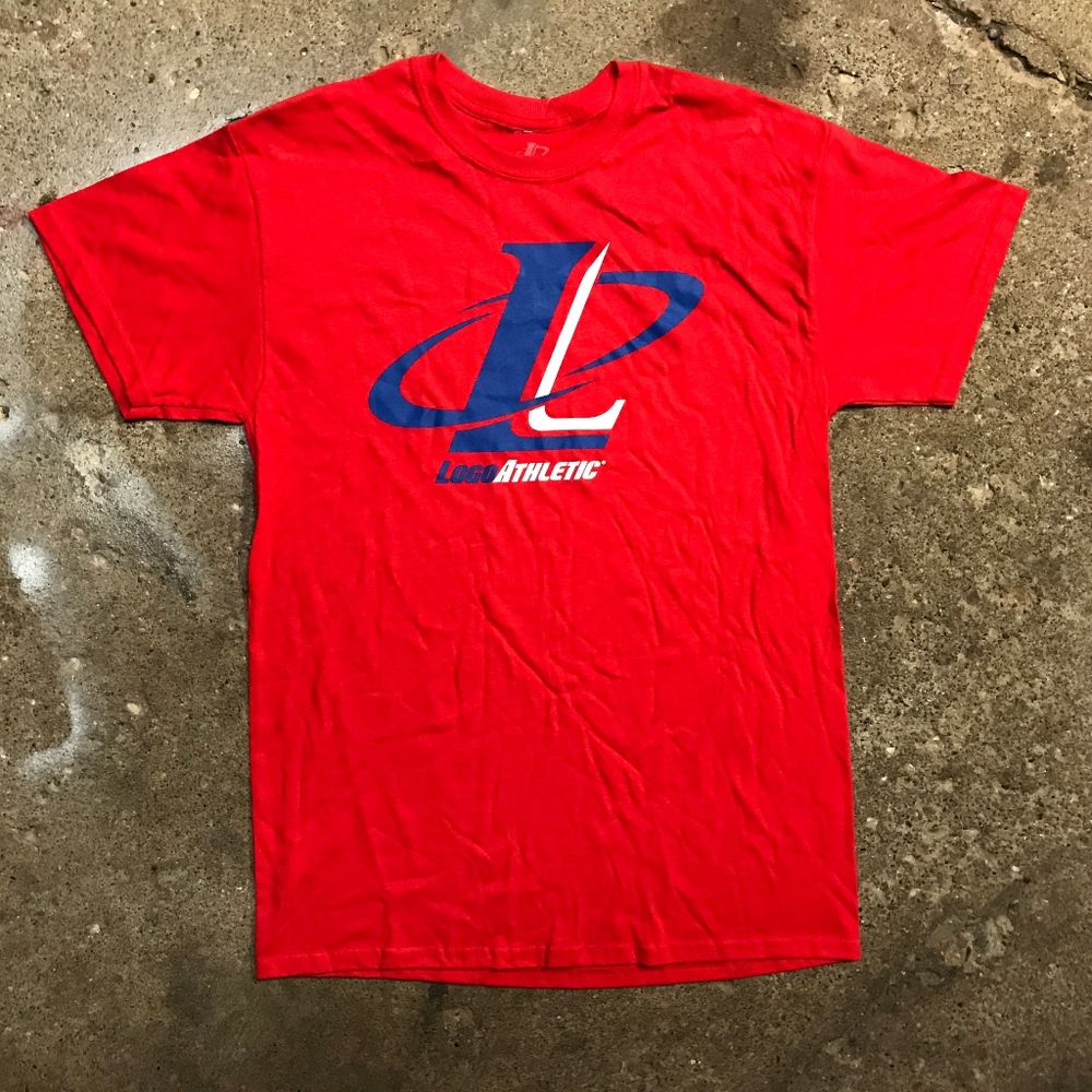 Vintage Logo Athletic T-Shirt Red M L XL